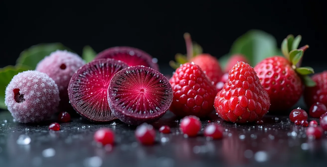 Metodi di conservazione ottimale per antociani in frutti di bosco e barbabietole